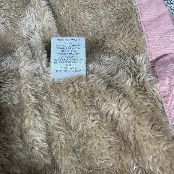 Love Tree Pink Vest Sherpa Lined Drawstring Waist & Detachable Hood Size Large - Picture 5 of 7